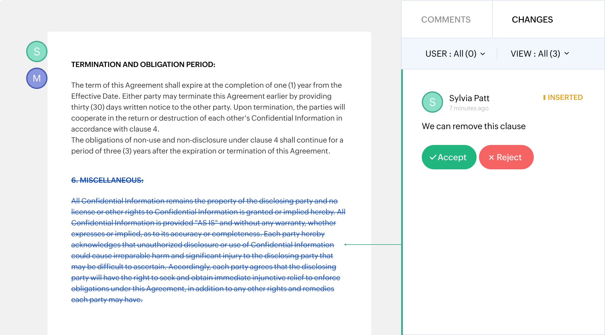 Illustration of a contract review and negotiation process