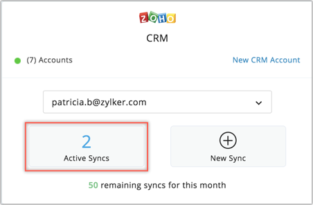 active CRM sync