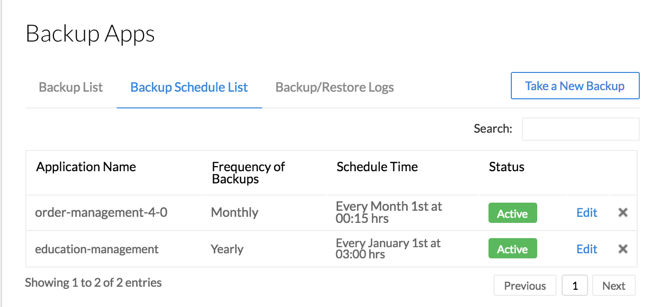 backup scheduler restore