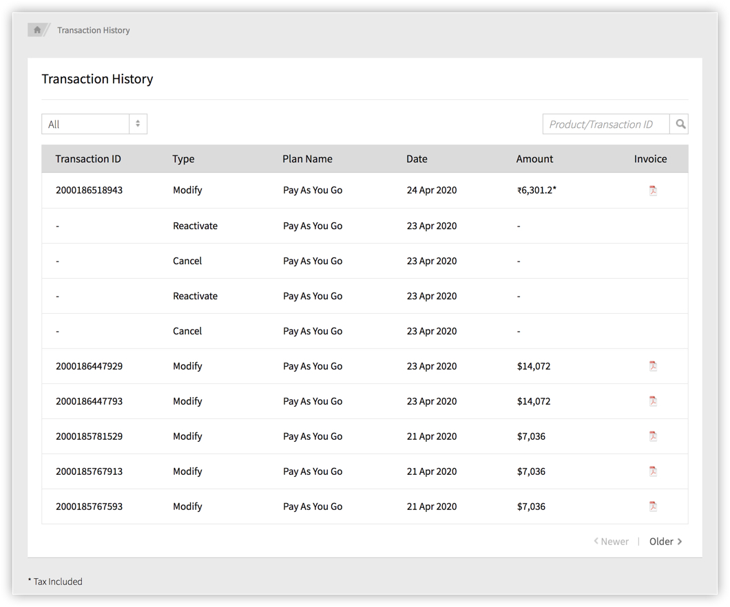 Billing | Online Help - Zoho Catalyst