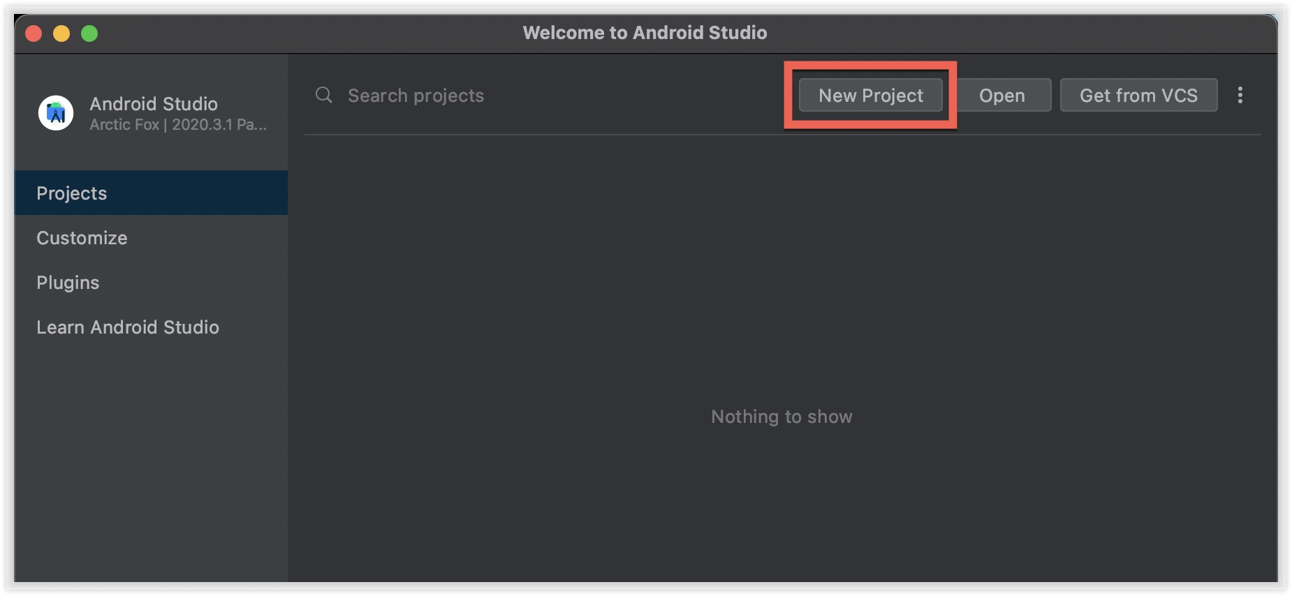Create Project in AS - Android File Storage App | Online Help - Catalyst