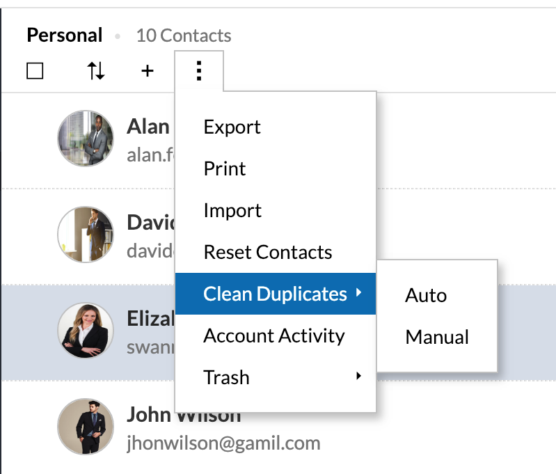 app to clean up duplicate contacts