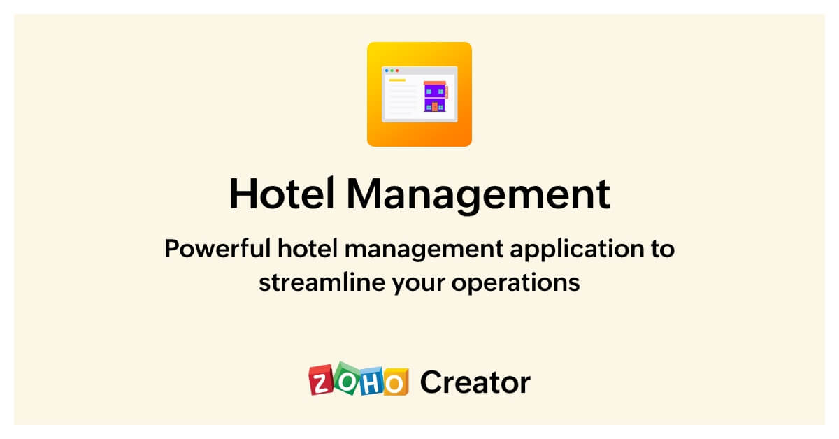 Free Hotel Management Software | Online Hotel Data Management - Zoho ...