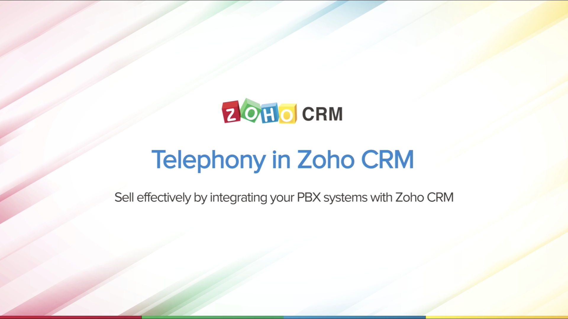 Zoho crm telephony