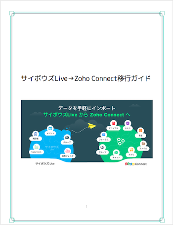 サイボウズliveデータ移行ツール Zoho Connect