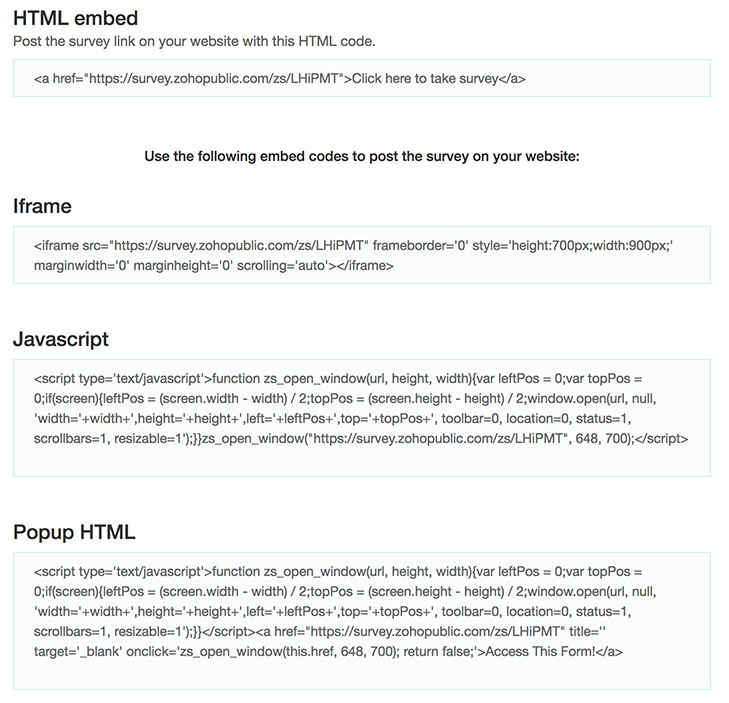 How T!   o Embed A Survey With Zoho Survey - 