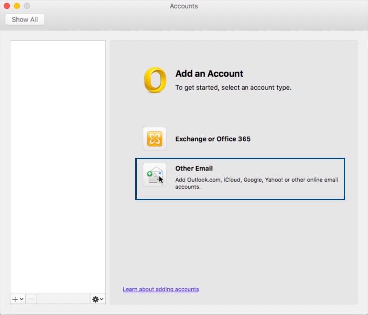 cant change gmail account info in outlook for mac