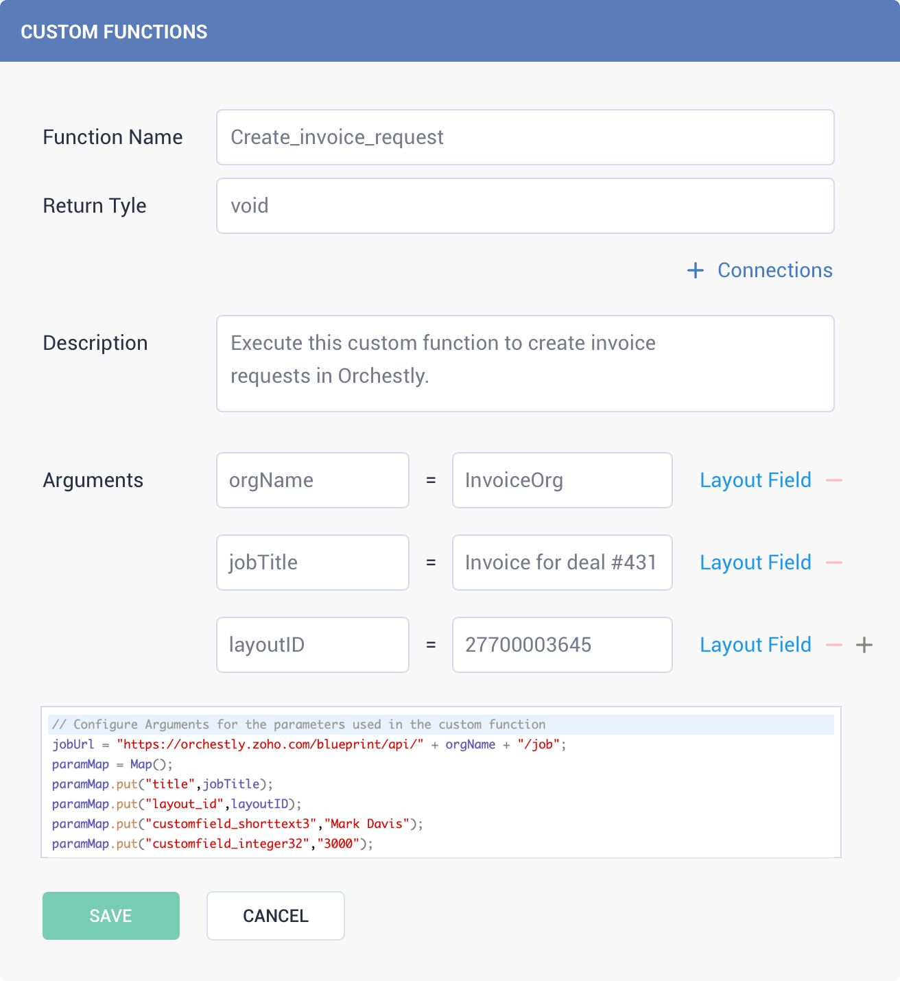 Custom functions