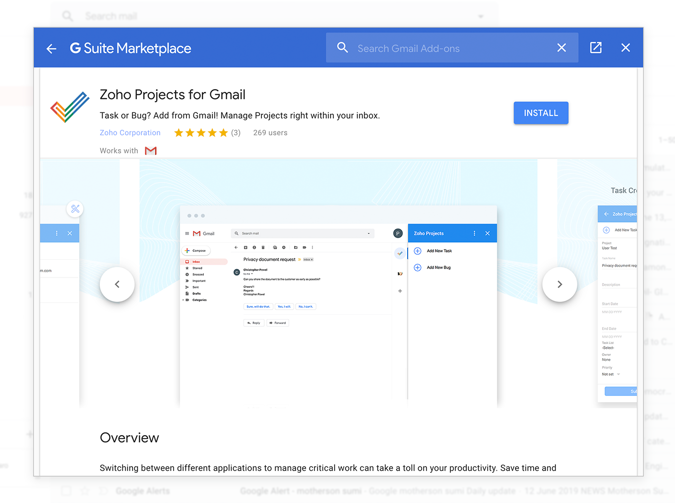 add zoho mail to gmail