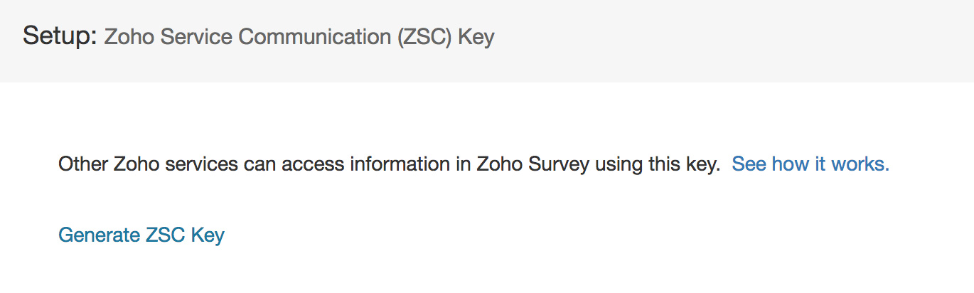 ZSC key setup