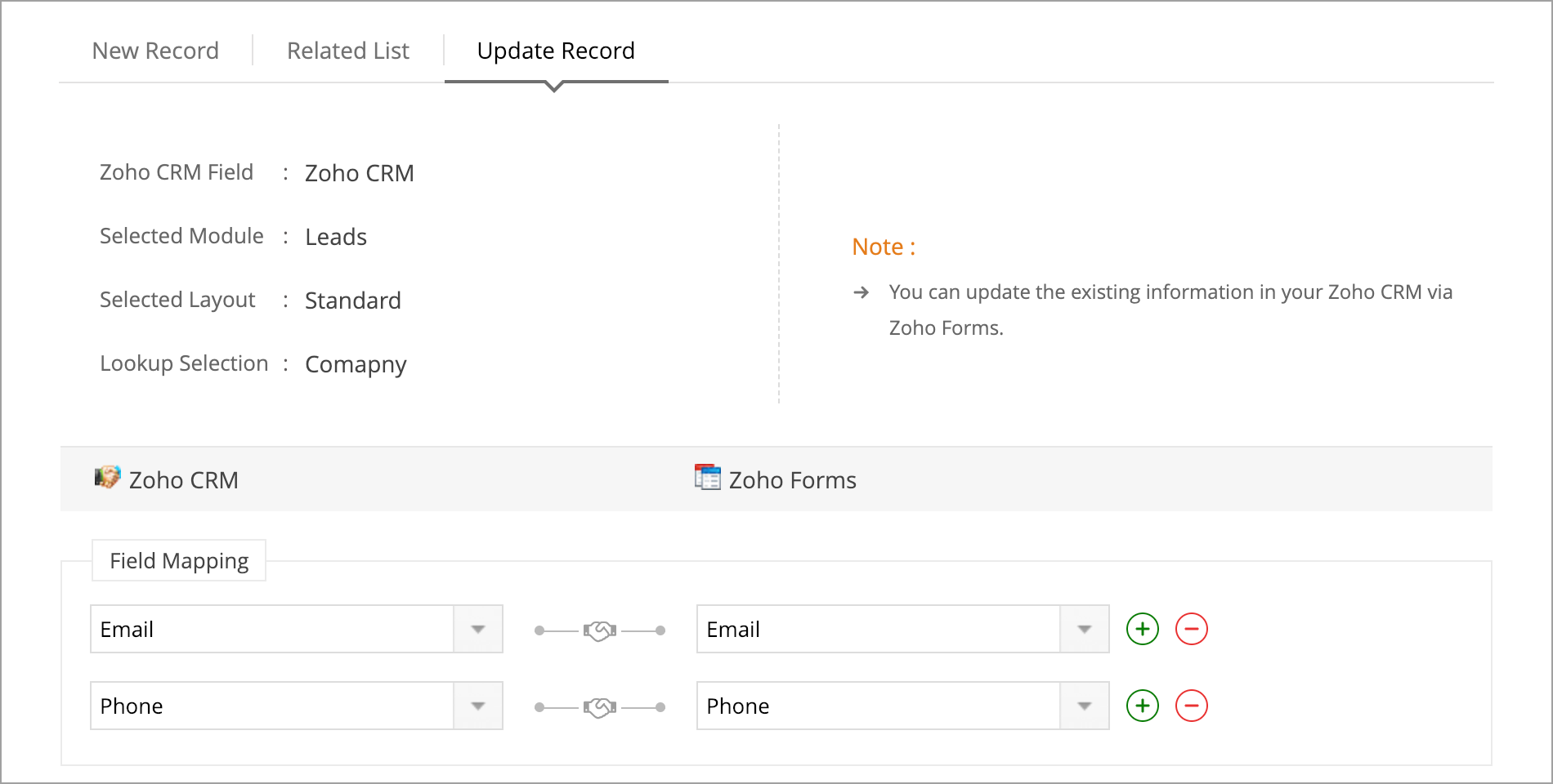 Update A Record Zoho Forms User Guide 7923