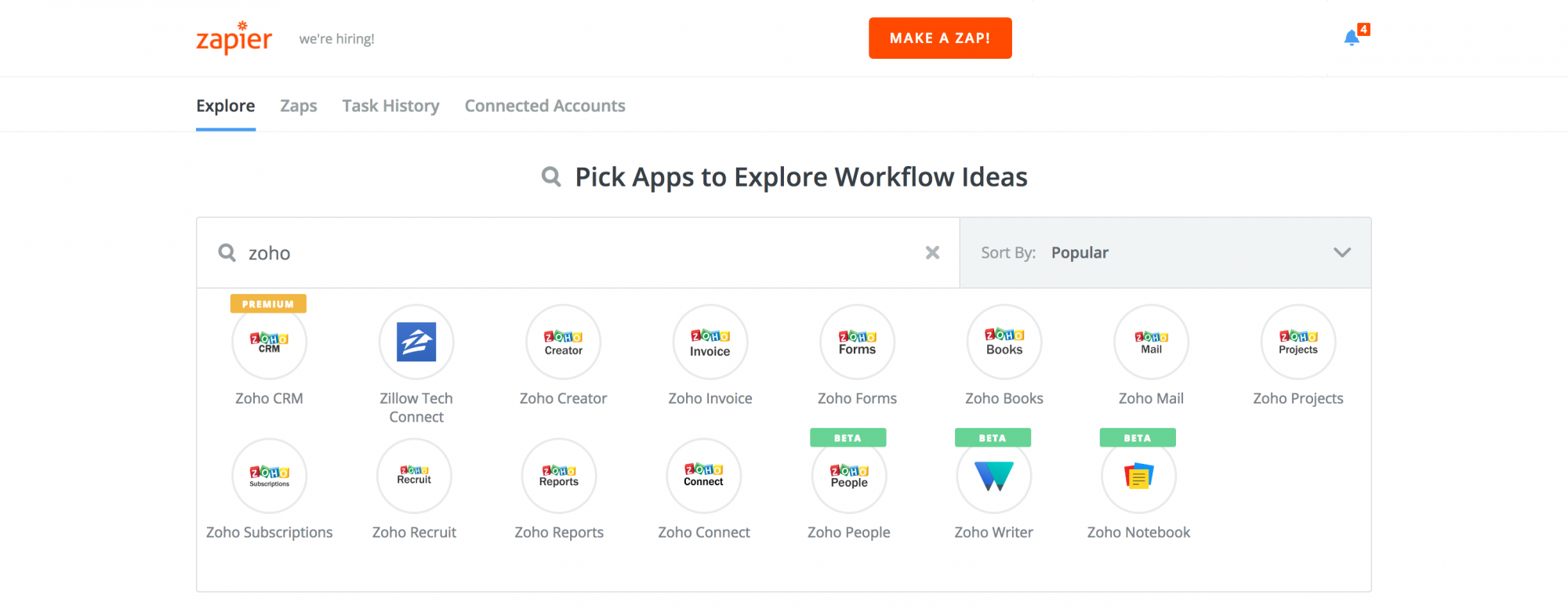 Integration With Zapier | Zoho People