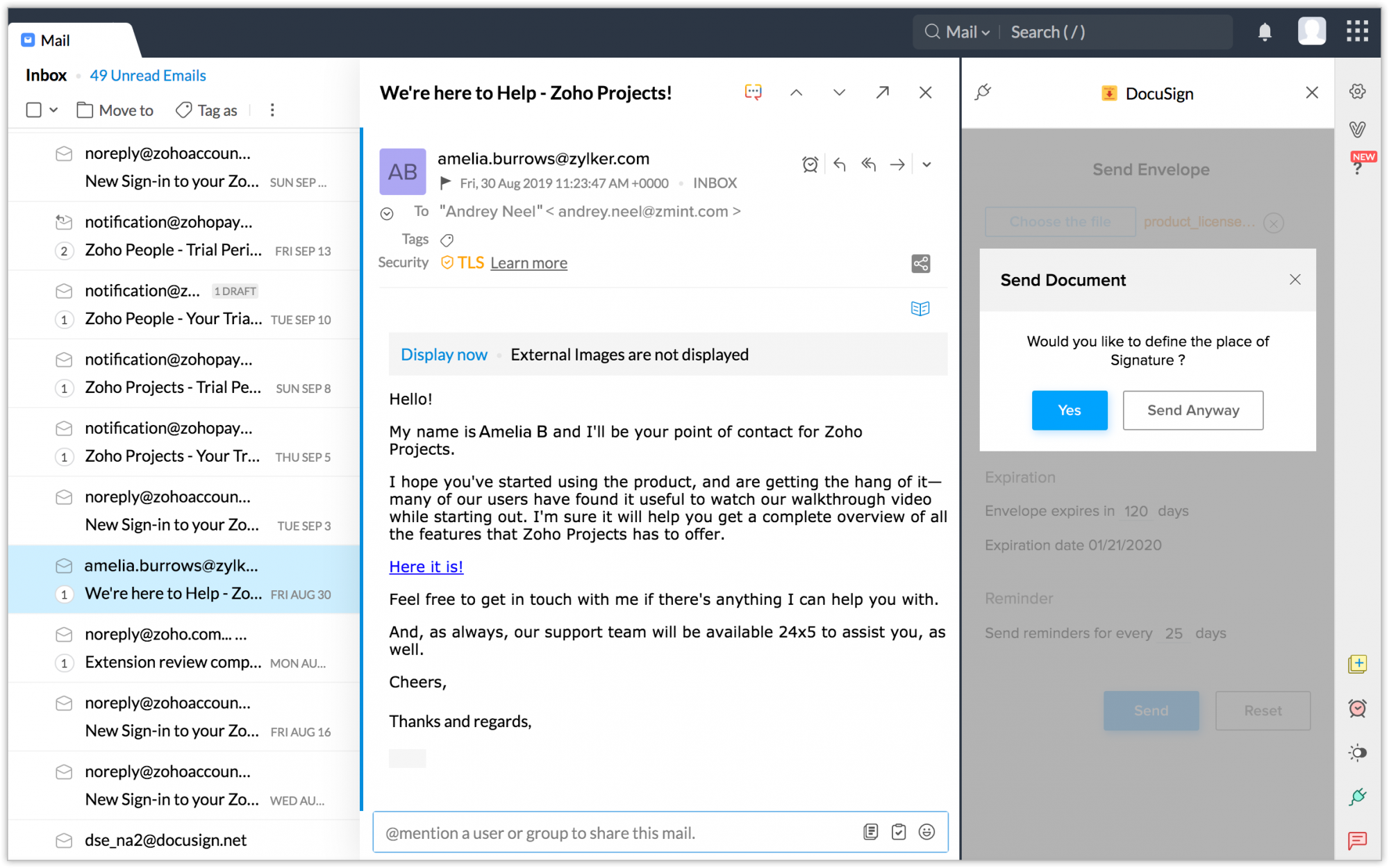 docusign add-in for outlook on mac