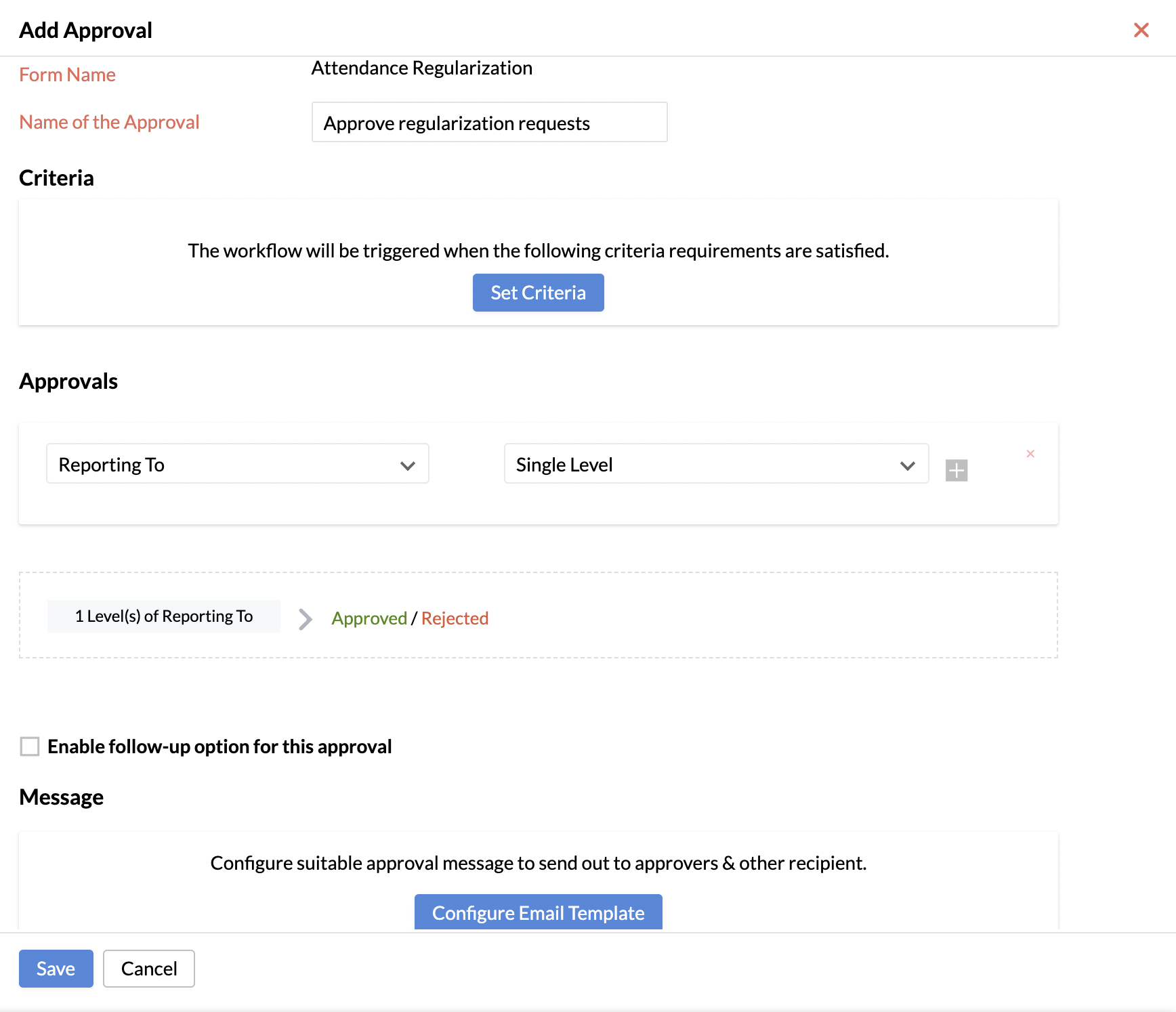 Attendance Regularization