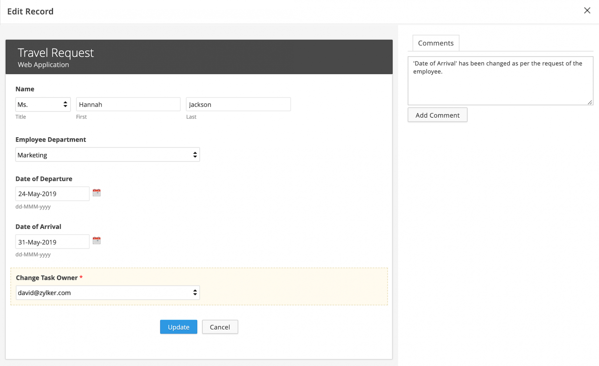 Form Entries Zoho Forms User Guide