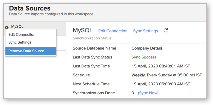 Import from Cloud Databases l Zoho Analytics Help