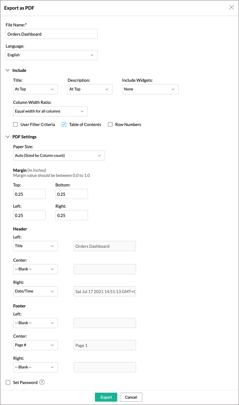 Working with Dashboard l Advanced Analytics Help