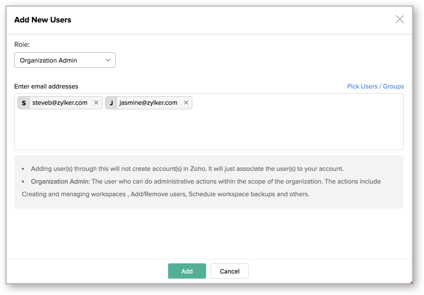 Organization Concepts in Zoho Analytics