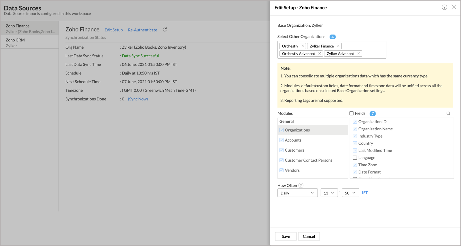 zoho creator importing data with relationships