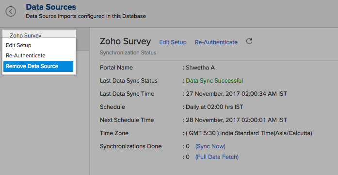 Zoho Survey Connector L Zoho Analytics Help - reporting features