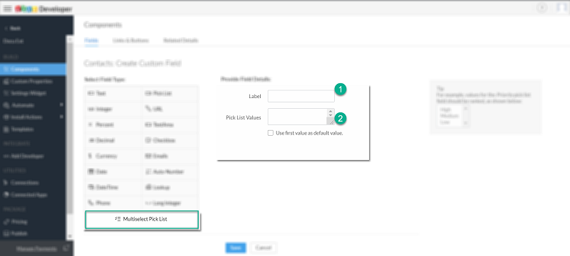 Custom Field Types | Online Help - Bigin