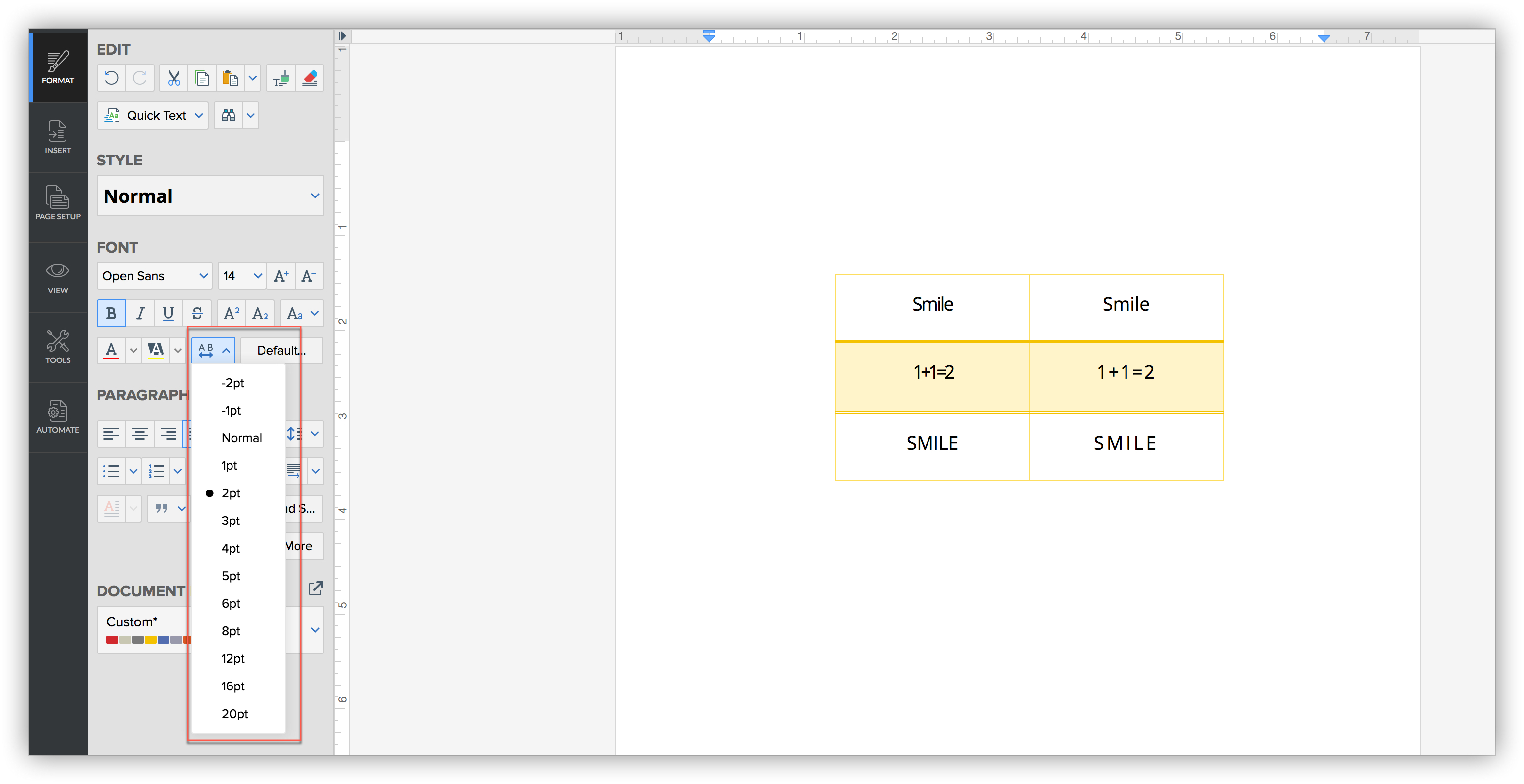 How to add, edit, delete text in Writer?