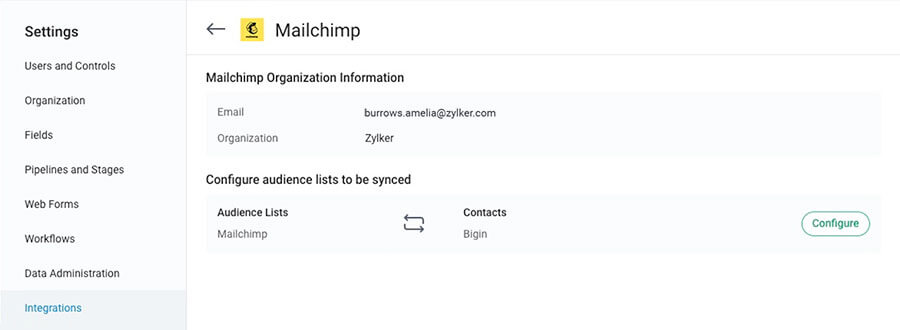 Easy email marketing | Mailchimp for Bigin