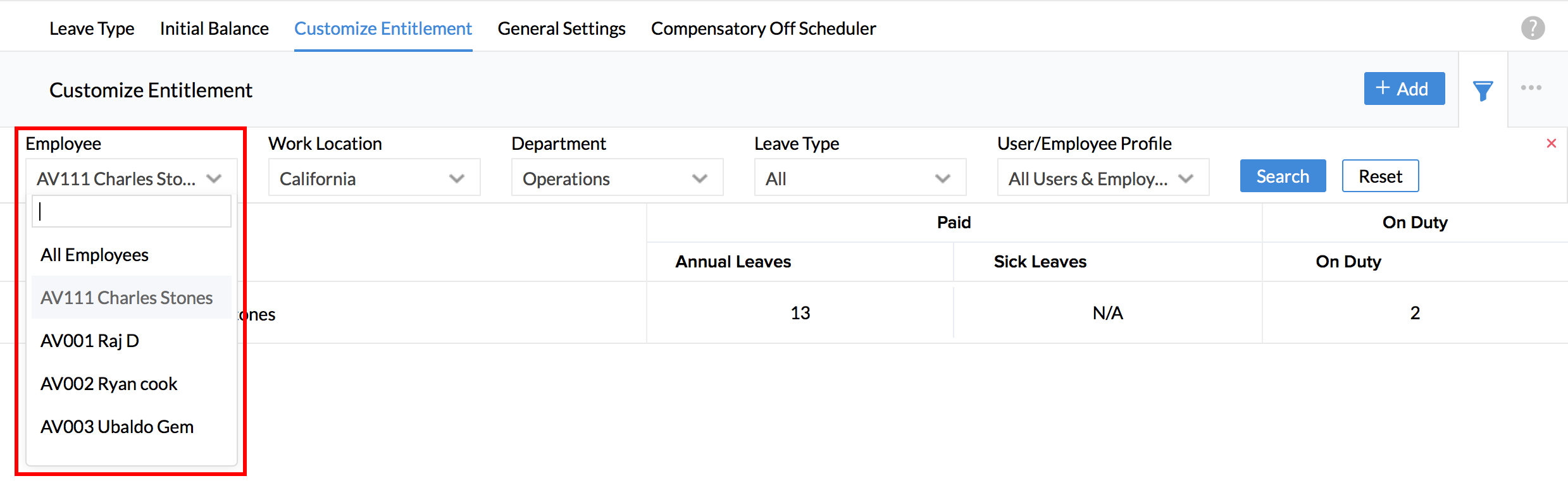 Configuring leave policies