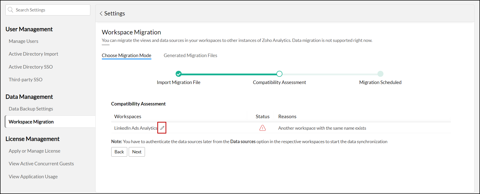 zoho-analytics-migration-compatibility-assessment-same-name-exist-error