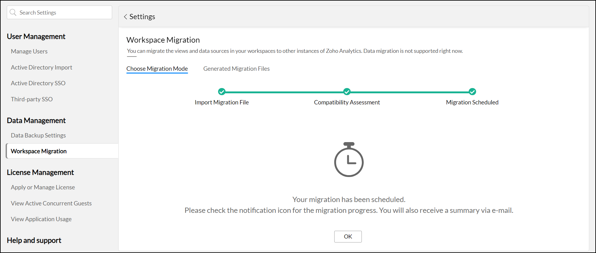 zoho-analytics-migration-scheduled