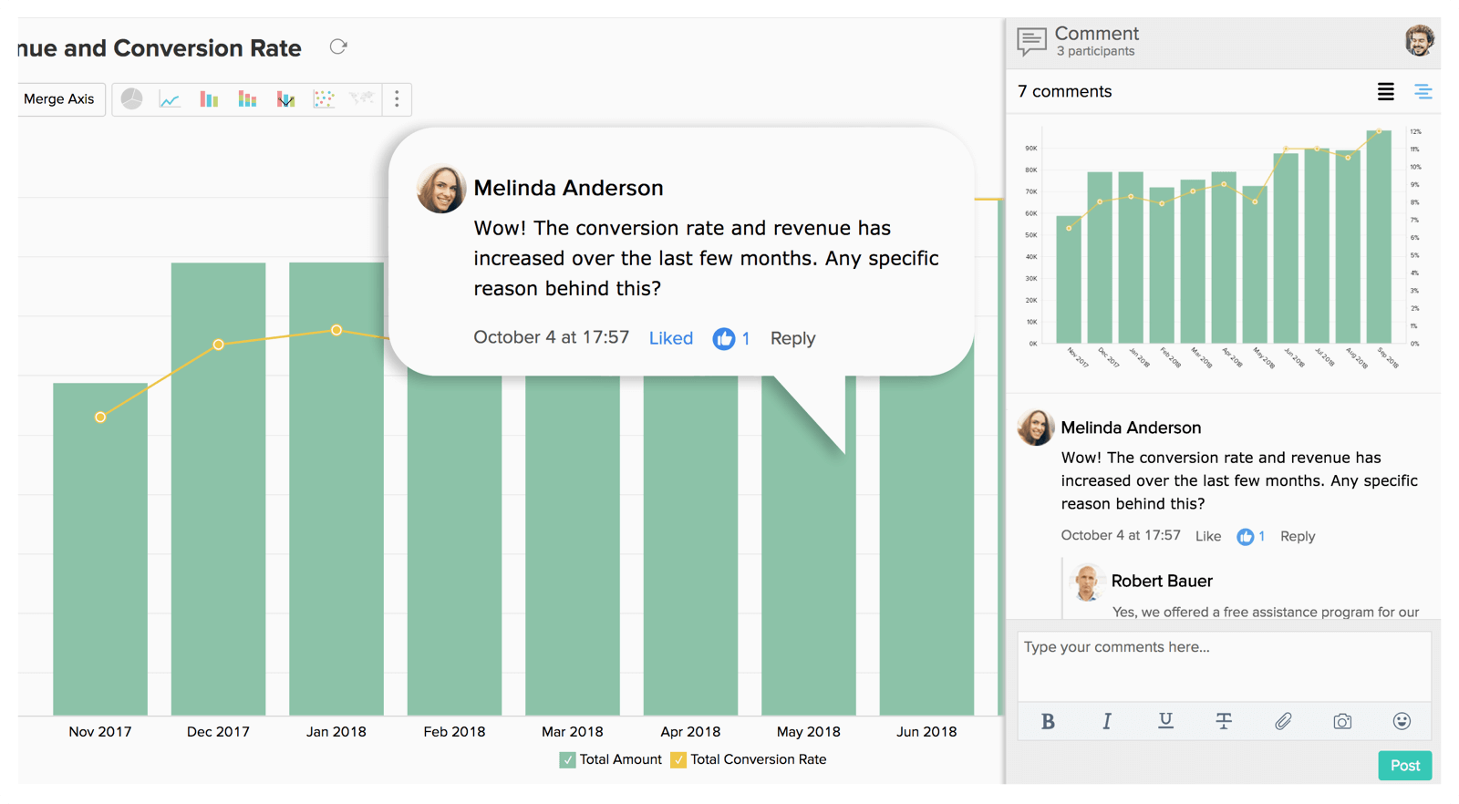 เครื่องมือวิเคราะห์ข้อมูลเพื่อการทำงานร่วมกันที่ง่ายดาย - Zoho Analytics