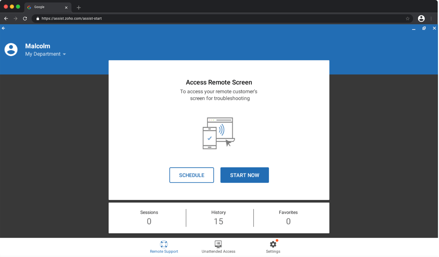 Zoho Assist for Chrome