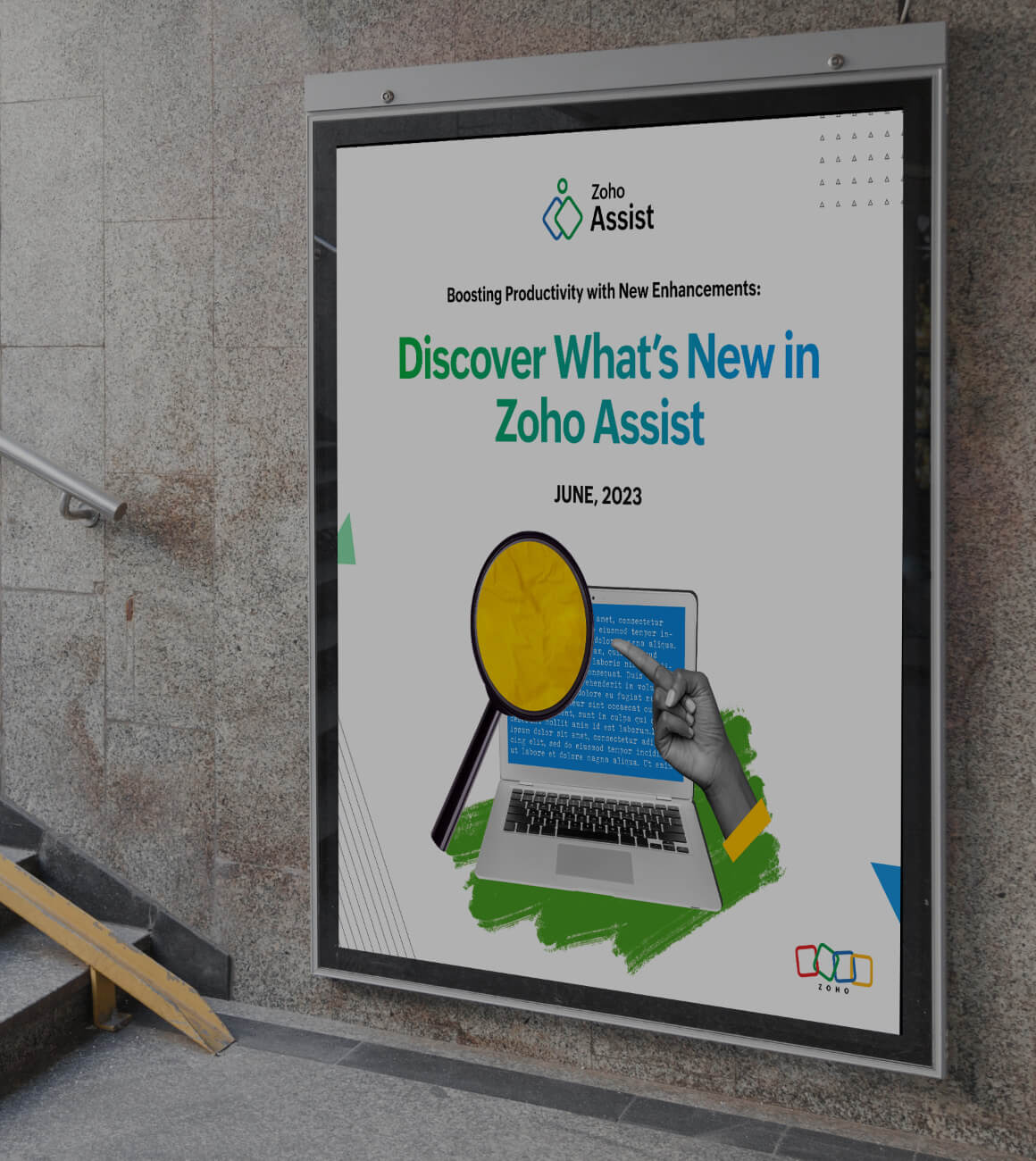 Tijdige en toegespitste boodschappen delen met digitale signage van Zoho Assist