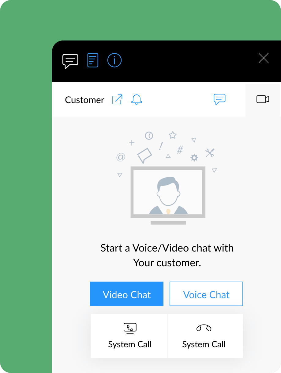 Chat with Remote Desktop Clients - Voice, Video & Text chat | Zoho Assist