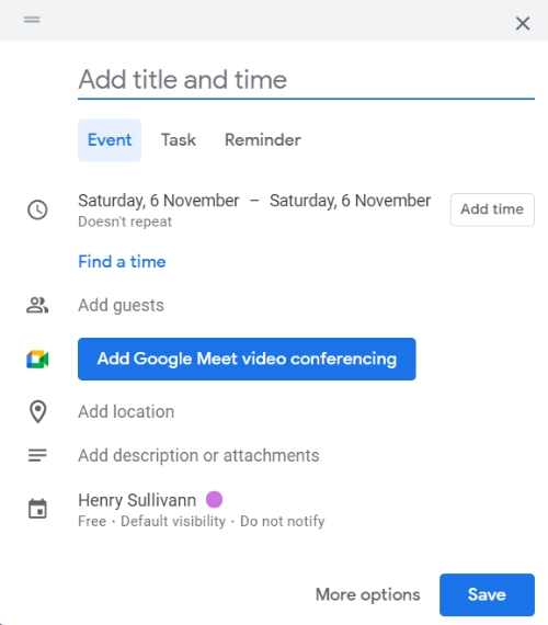 Scheduling with Google Calendar