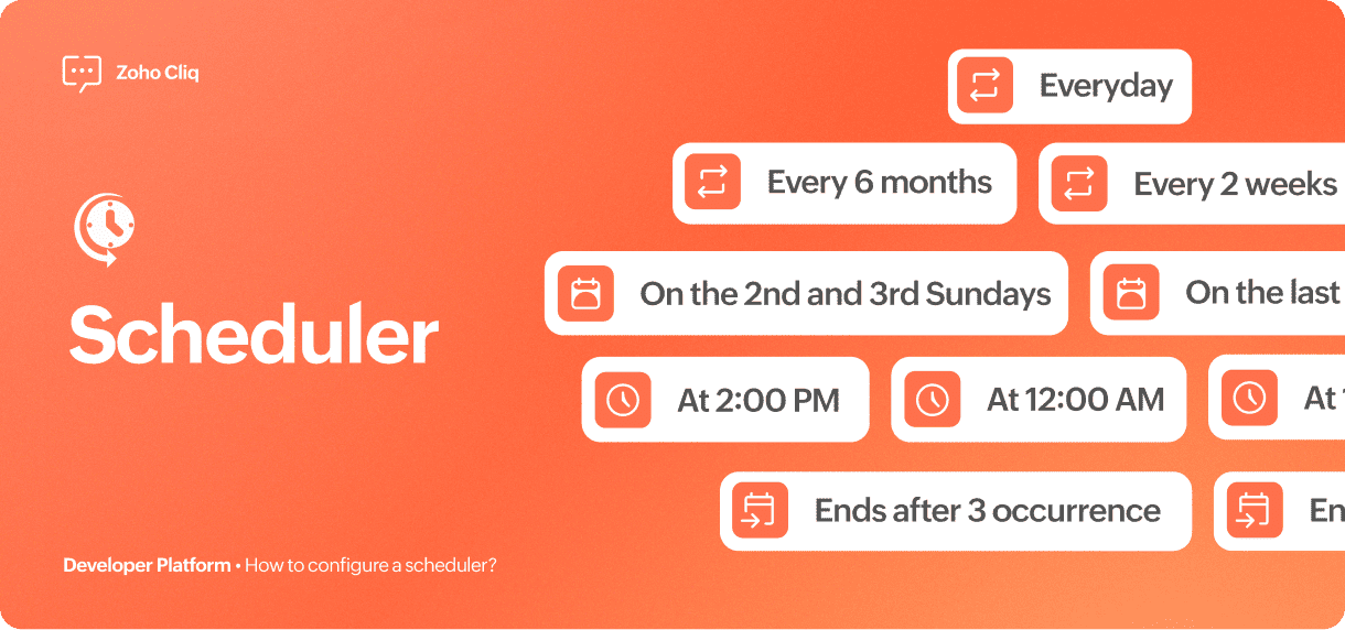 Schedulers in Zoho Cliq