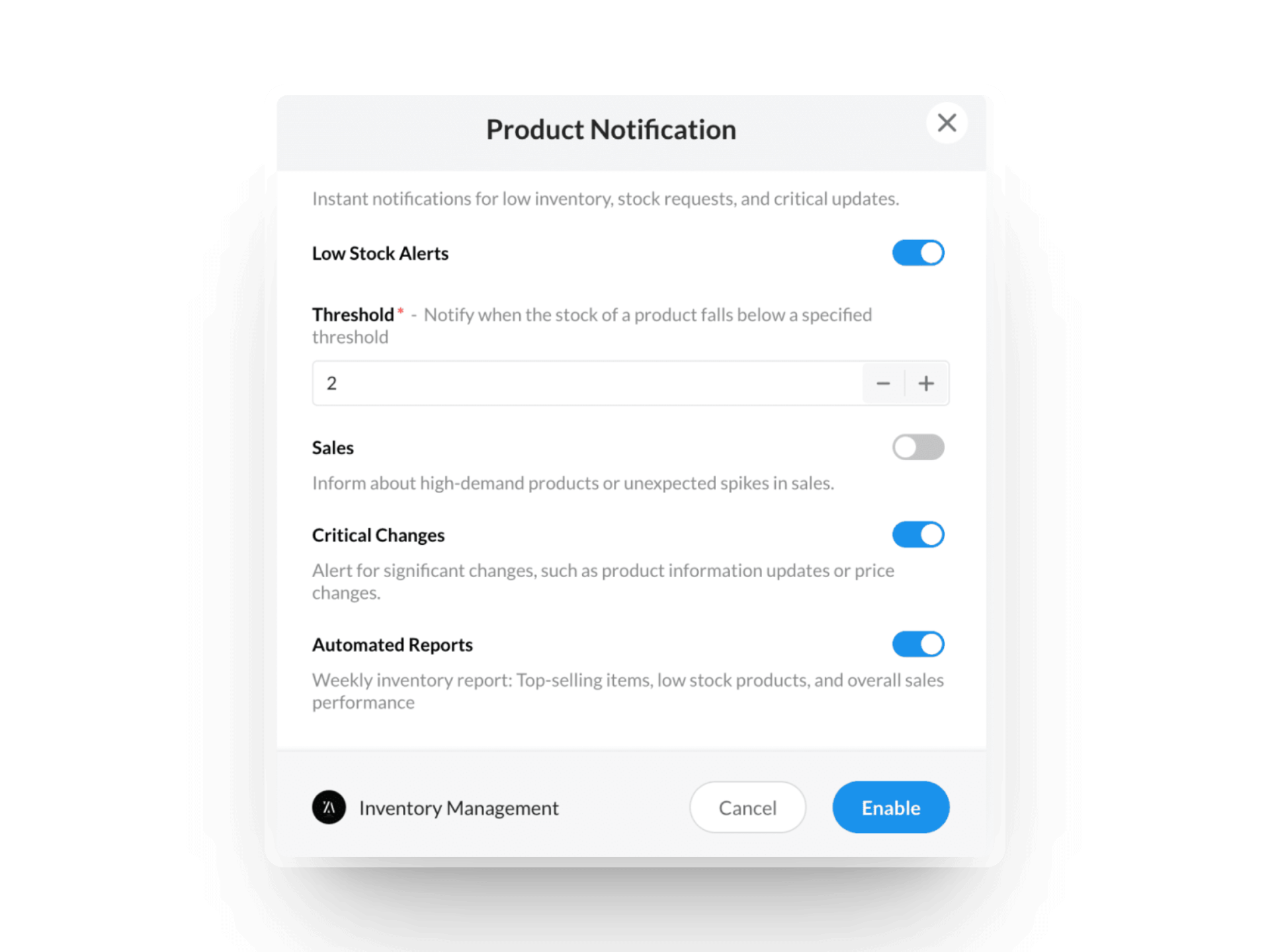 Toogle Input in Zoho Cliq