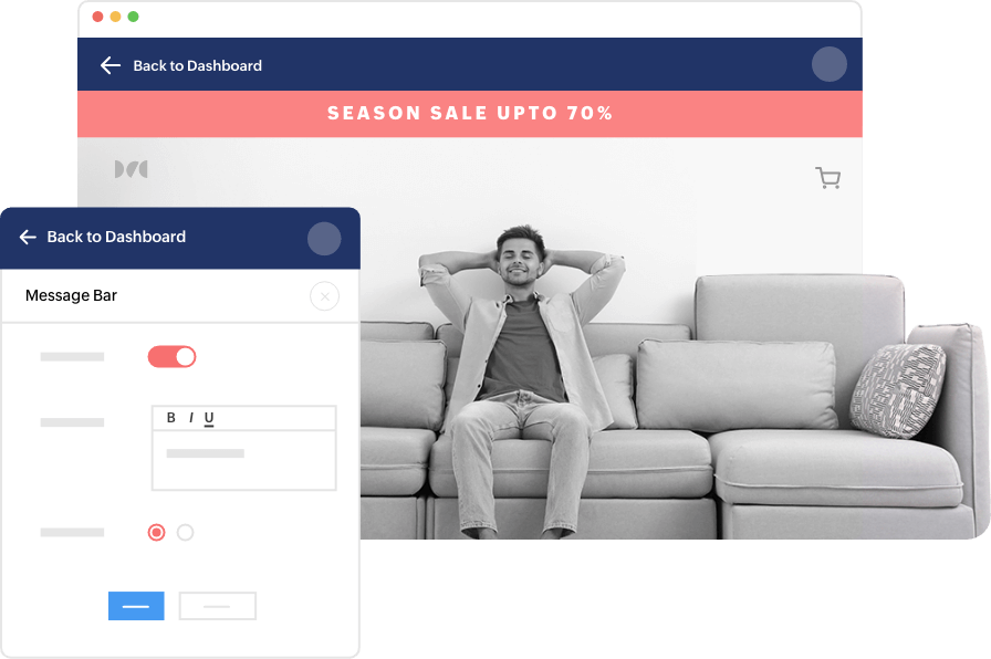 Add Message Bar to your Ecommerce Store - Zoho Commerce