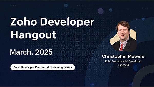Zoho Developer Hangout Videos