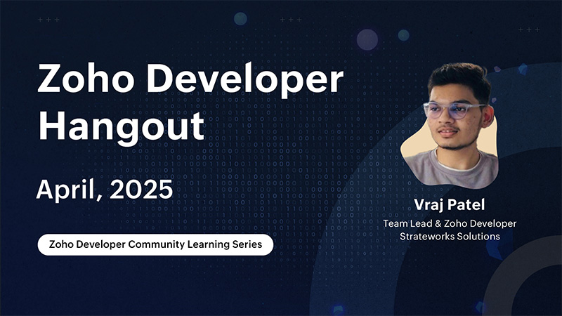 Zoho Developer Hangout Videos