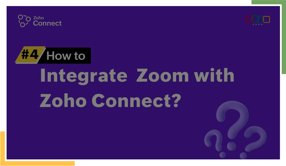 Zoho Connect をZoomと連携させる