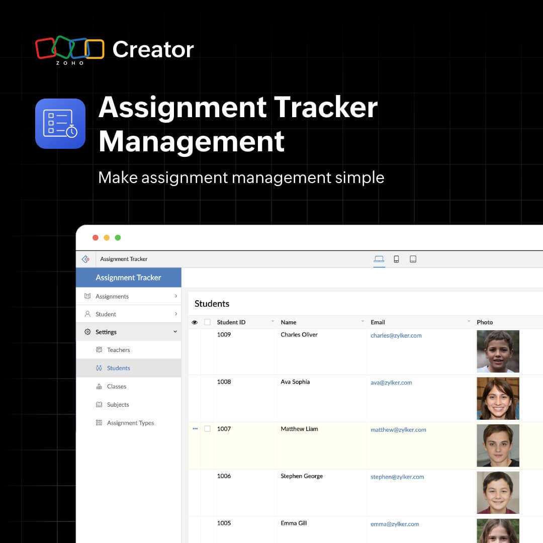 assignment tracking app