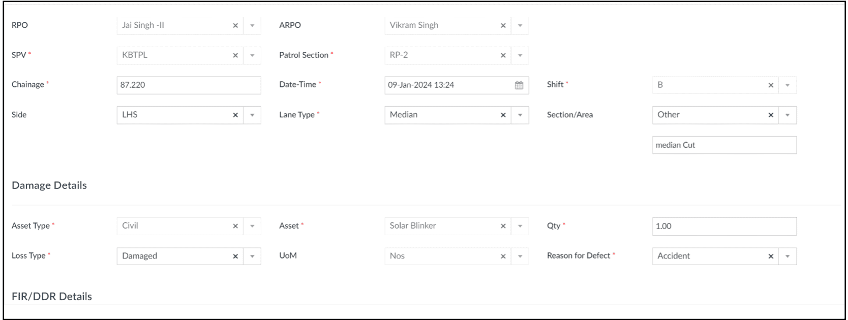 Highway management solution by ROADIS - Zoho Creator