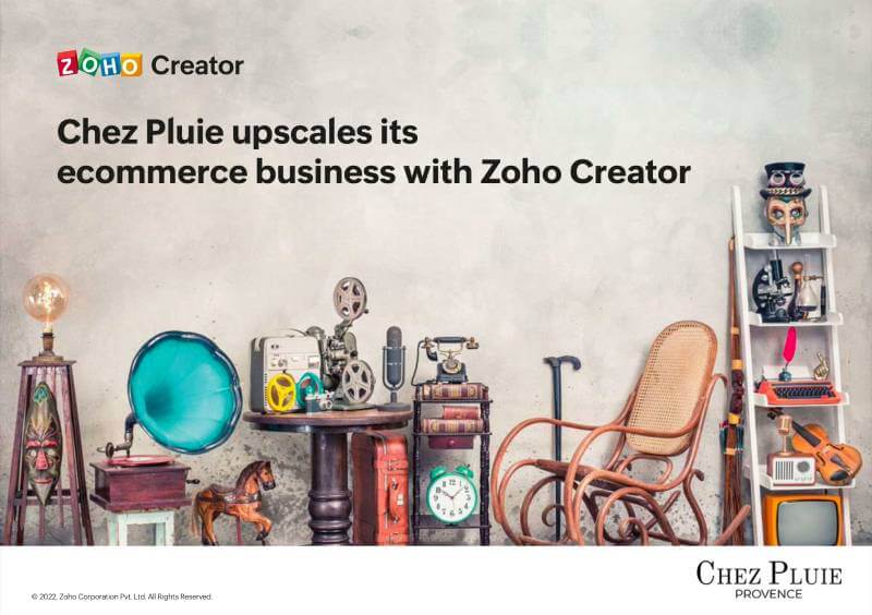 Chez Pluie & Zoho Creator: Ecommerce energized by low-code