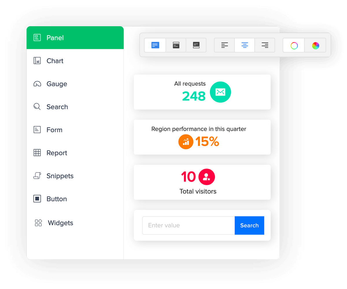 Comprehensive dashboards to analyze business progress - Zoho Creator