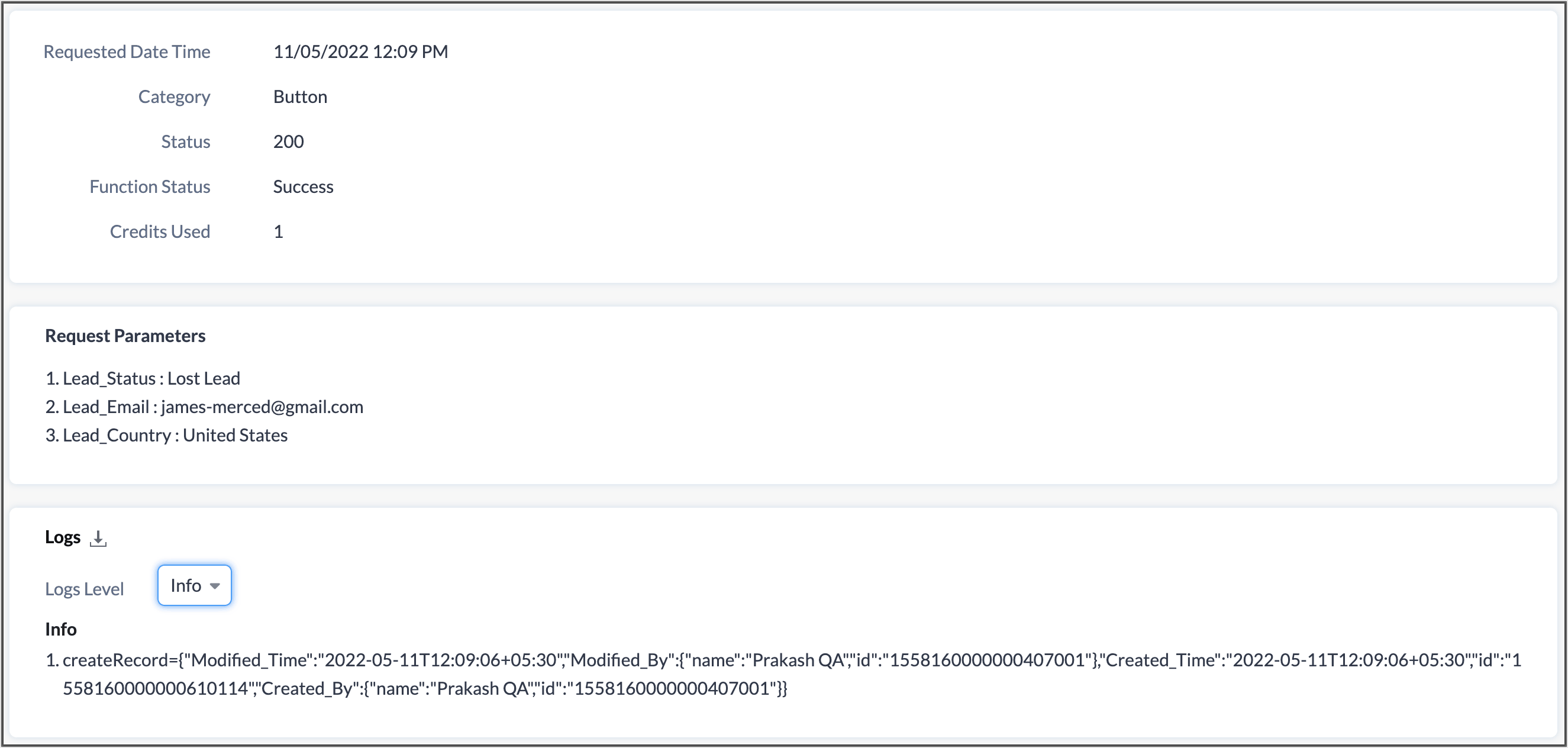 function-log-view