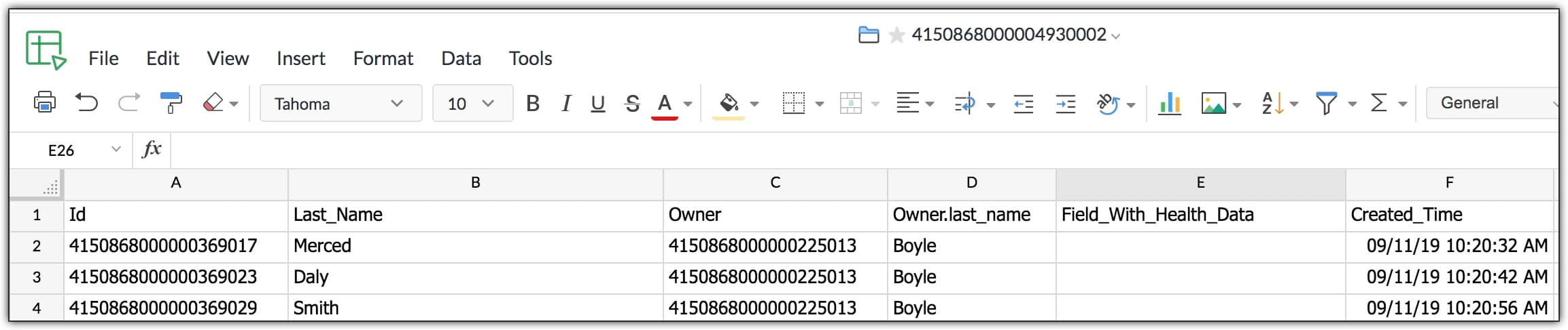 hipaa field with empty values