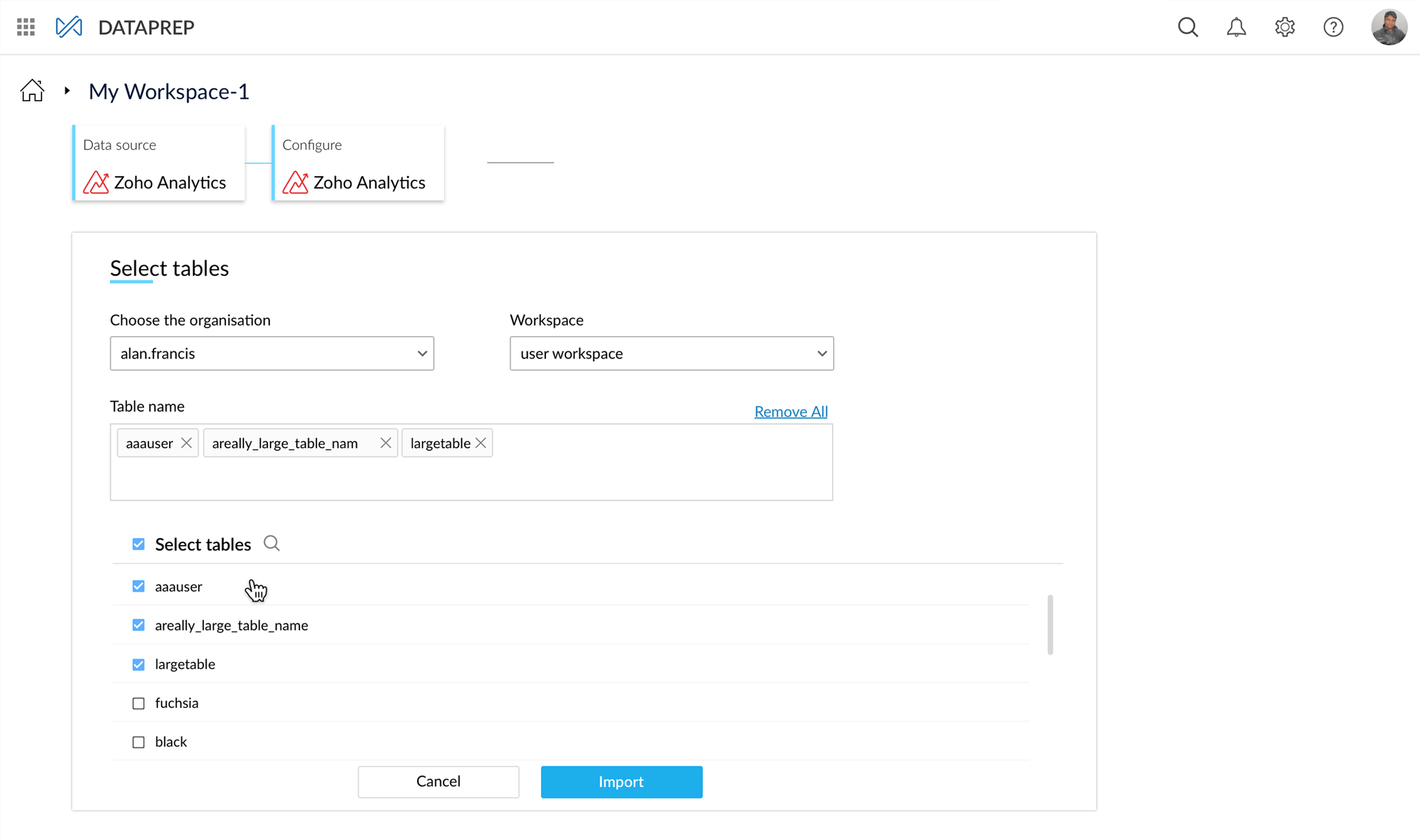 緊密なZoho Analytics連携