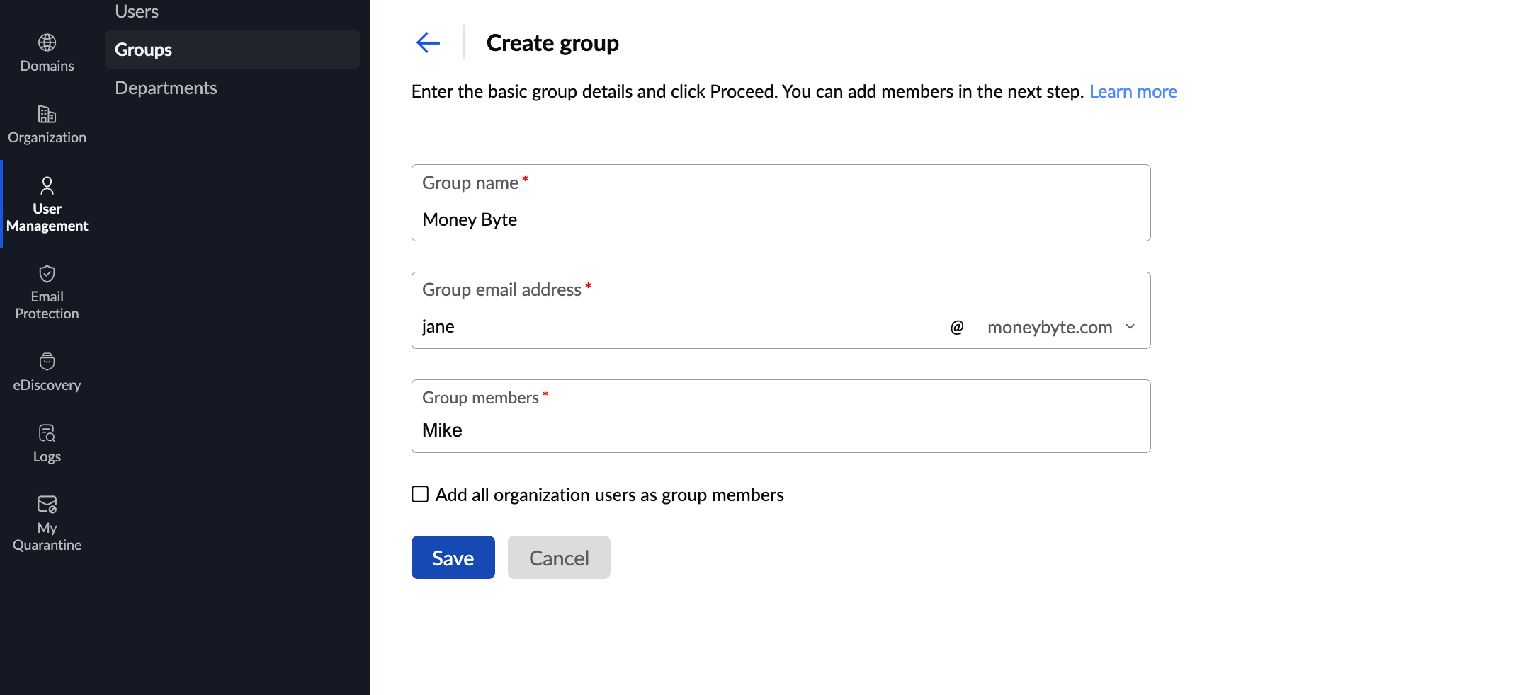 Create Group Manually