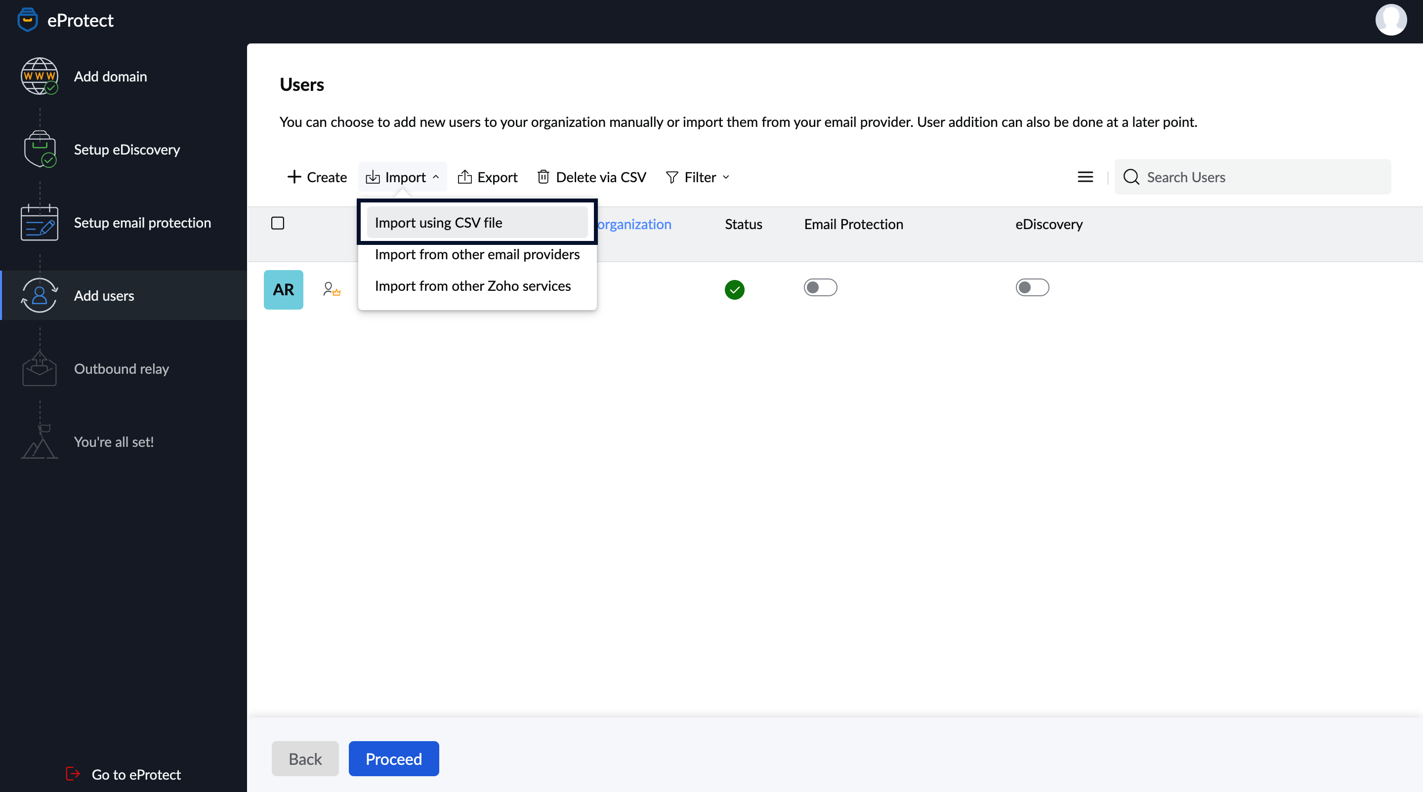 Import Users via CSV